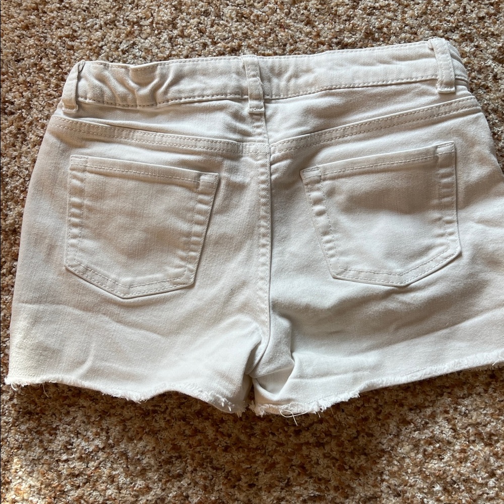 Cat & Jack Pale Blue and White Denim Frayed-Hem Women’s Shorts - SET OF 2 - Picture 5 of 5